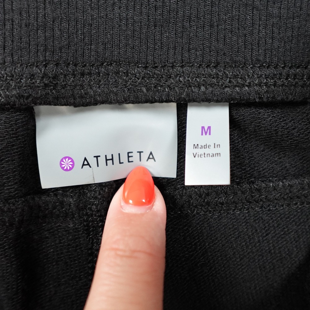 Athleta Shorts Womens Medium Black Restore Shortie Athleisure Athletic Lounge - Picture 7 of 12
